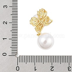 Brass Micro Pave Cubic Zirconia Pendants&nbsp;KK-P299-12G