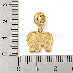 Ion Plating(IP) 304 Stainless Steel Enamel European Dangle Charms&nbsp;STAS-U005-44G-02