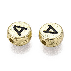 Plating Acrylic Horizontal Hole Letter Beads&nbsp;PACR-ZX018-06A