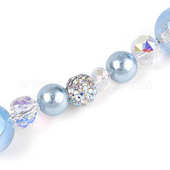 Glass and Acrylic and Imitation Pearl and Rhinestone Beads Strands&nbsp;MAK-T011-06G
