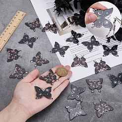 20Pcs 2 Styles Printed Acrylic Pendants&nbsp;OACR-WR0001-10
