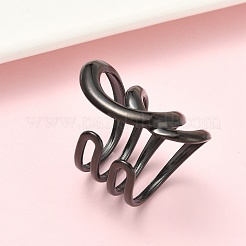 304 Stainless Steel Cuff Open Rings&nbsp;LS-RJEW-D338-02C-EB