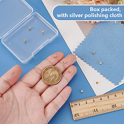 10Pcs 925 Sterling Silver Flat Round Crimp Beads&nbsp;STER-BC0002-69G