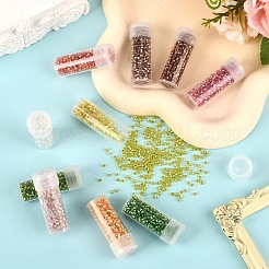 80G 16 Colors Cylinder Seed Beads&nbsp;SEED-YW0003-13