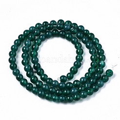 Natural Green Onyx Agate Beads Strands&nbsp;G-S359-233