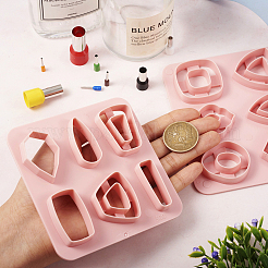 2Pcs 2 Style Trapezoid & Rectangle & Teardrop & Square ABS Plastic Plasticine Tools&nbsp;DIY-TA0005-58