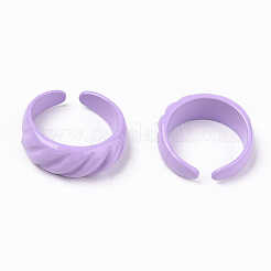 Spray Painted Alloy Cuff Rings&nbsp;RJEW-T011-31C-RS