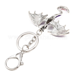 Dragon Alloy Rhinestone Pendant Keychains&nbsp;KEYC-G065-01C