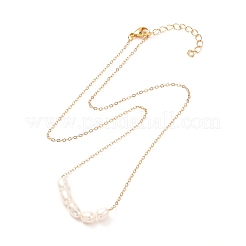 Natural Pearl Beads Pendant Necklace for Girl Women&nbsp;NJEW-JN03667