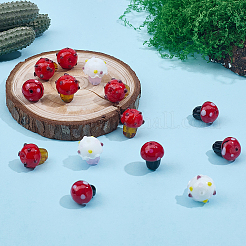 24Pcs 3 Styles Handmade Bumpy Lampwork Beads&nbsp;LAMP-DR0001-11