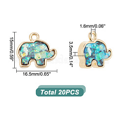 20Pcs Opaque Resin Imitation Shell Pendants&nbsp;RESI-AR0001-32