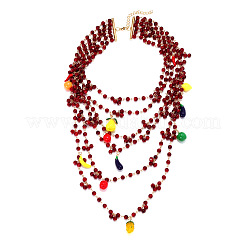 Bohemian Style Zinc Alloy and Resin Glass Fruit Multi-Layered Necklaces for Women&nbsp;FS-WGB553D-01