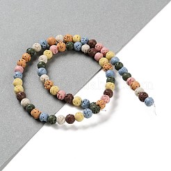 Synthetic Lava Rock Dyed Beads Strands&nbsp;G-H311-08A-07
