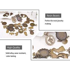 Alloy Pendant Cabochon Settings&nbsp;PALLOY-OC0001-42
