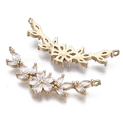 Brass Micro Pave Cubic Zirconia Links Connectors&nbsp;KK-R111-020