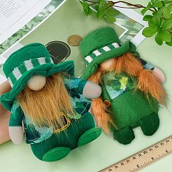 2Pcs 2 Style Saint Patrick's Day Cloth Gnome Faceless Doll&nbsp;DJEW-GF0001-63