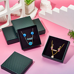 5Pcs Rhombus Textured Cardboard Jewelry Packing Boxes with Sponge Inside&nbsp;CBOX-TA0001-18E