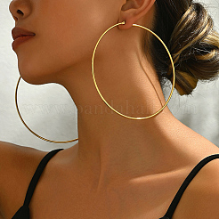 Stylish 201 Stainless Steel Exaggerated Ring Hoop Earrings&nbsp;YK5940