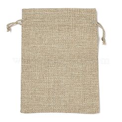 Christmas Printed Burlap Packing Pouches Drawstring Bags&nbsp;ABAG-Q053-02B-01