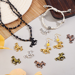 50Pcs 5 Colors Tibetan Style Alloy Pendants&nbsp;TIBE-GA0001-05