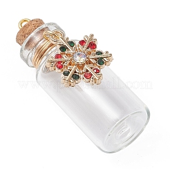 8Pcs Christmas Glass Wish Bottle Pendants&nbsp;PALLOY-JF04569