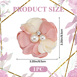 Cloth 3D Flower Brooch Pin&nbsp;JEWB-WH0022-92B