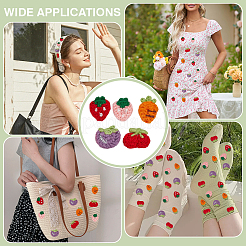 50Pcs 5 Styles Polyester Clothing Patches&nbsp;PATC-FG0003-46