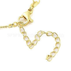 Brass Micro Pave Clear Cubic Zirconia Satellite Chain Locket Pendant Necklaces for Women&nbsp;LS-NJEW-M009-03G-B