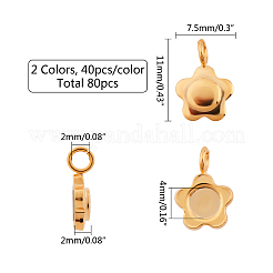304 Stainless Steel Pendant Cabochon Settings&nbsp;STAS-UN0011-86