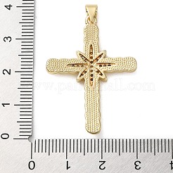 Brass Micro Pave Clear Cubic Zirconia Pendants&nbsp;KK-A212-06G-G