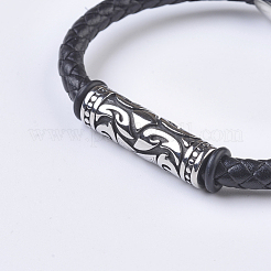 Men's Braided Leather Cord Bracelets&nbsp;BJEW-P194-11