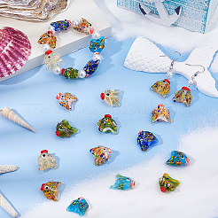 24Pcs 6 Colors Handmade Lampwork Beads&nbsp;LAMP-DC0001-30