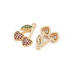 Brass Micro Pave Cubic Zirconia Pendants&nbsp;KK-C115-03D-04G