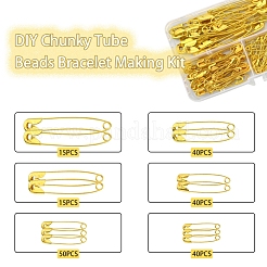 00#~4# 200Pcs 6 Style Iron Safety Pins Sets&nbsp;NEED-YW0001-01-B