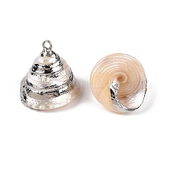 Natural Sea Shell Pendants&nbsp;SSHEL-N038-57
