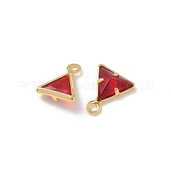 Brass Glass Charms&nbsp;KK-Z136-30G-02