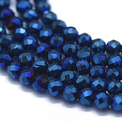 Electroplate Natural Black Spinel Beads Strands&nbsp;G-D0013-78A