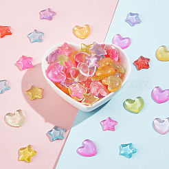 80Pcs 10 Colors Transparent Resin Cabochons Accessories&nbsp;CRES-OC0001-04