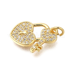 Rack Plating Brass Micro Pave Cubic Zirconia Pendants&nbsp;ZIRC-F142-12B-G