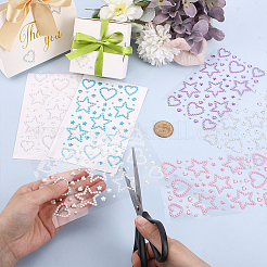 6Pcs 6 Colors Self Adhesive Acrylic Rhinestone Face Gems Stickers&nbsp;AJEW-HY0002-80