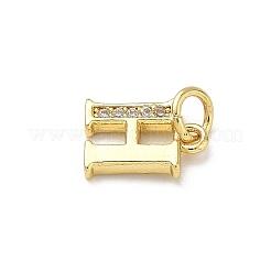 Brass Micro Pave Cubic Zirconia Charms&nbsp;KK-I382-03G-H
