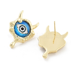 Rack Plating Eye Brass Stud Earrings&nbsp;EJEW-C108-08G-04