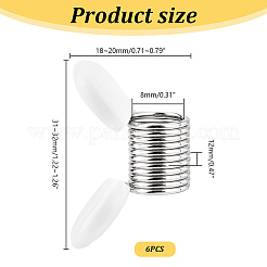 6Pcs 201 Stainless Steel Mini Spring Bead Clamps for Beading Jewelry Making&nbsp;TOOL-UN0001-43