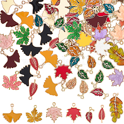 100Pcs 21 Styles Thanksgiving Day Theme Alloy Enamel Pendants&nbsp;ENAM-SC0006-90