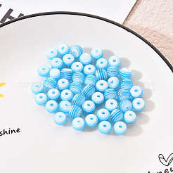 50Pcs Transparent Stripe Resin Beads&nbsp;RESI-YW0001-02E