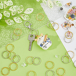 60Pcs 2 Colors Iron Split Key Rings&nbsp;KK-DC0004-15