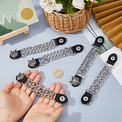 5Pcs Alloy & Imitation Leather Waistcoat Extension Chain&nbsp;FIND-FH0017-77