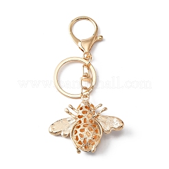 Enamel Bumble Bee Keychains&nbsp;KEYC-WH0027-89A