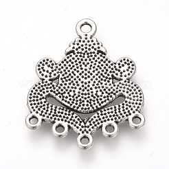 Tibetan Style Alloy Cabochon and Rhinestone Connector Settings&nbsp;TIBE-Q075-11AS-LF