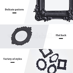 5Pcs 5 Styles Resin Embossed Photo Frames&nbsp;AJEW-FG0003-33